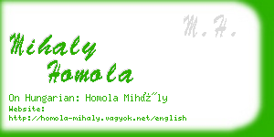 mihaly homola business card